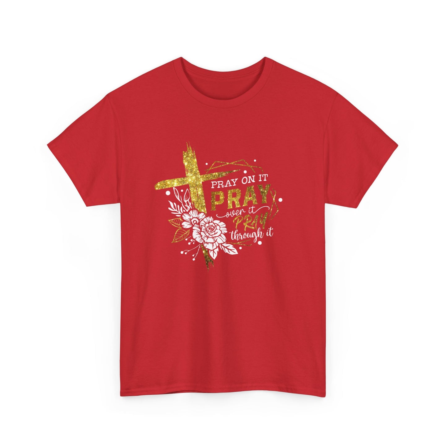 Faith-Inspired Unisex Tee, Pray On It Shirt, Christian Cotton T-Shirt, Inspirational Gift, Relaxed Fit Casual Top