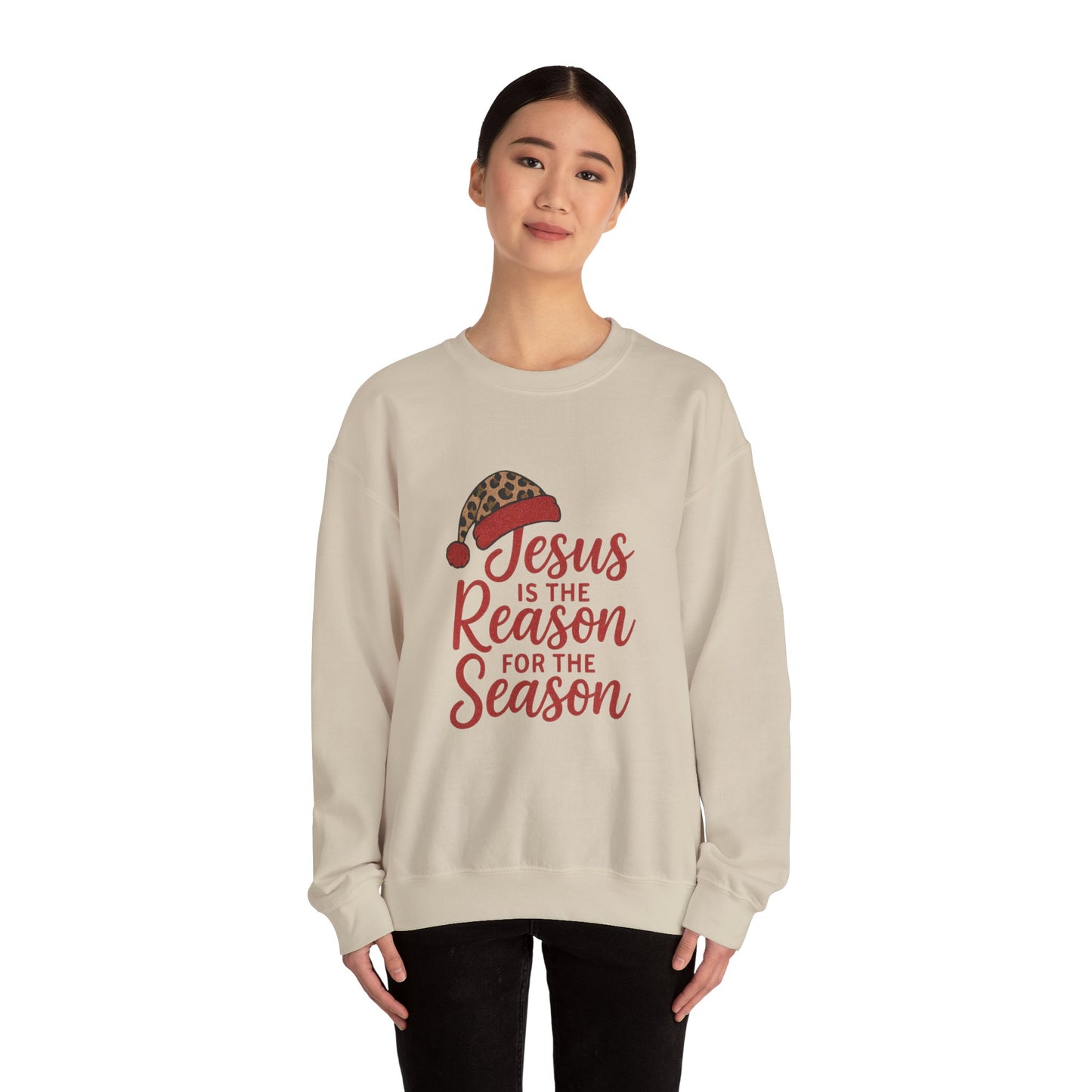 Christmas Sweatshirt, Holiday Apparel, Faith-Inspired Gift, Cozy Crewneck, Jesus is the Reason for the Season