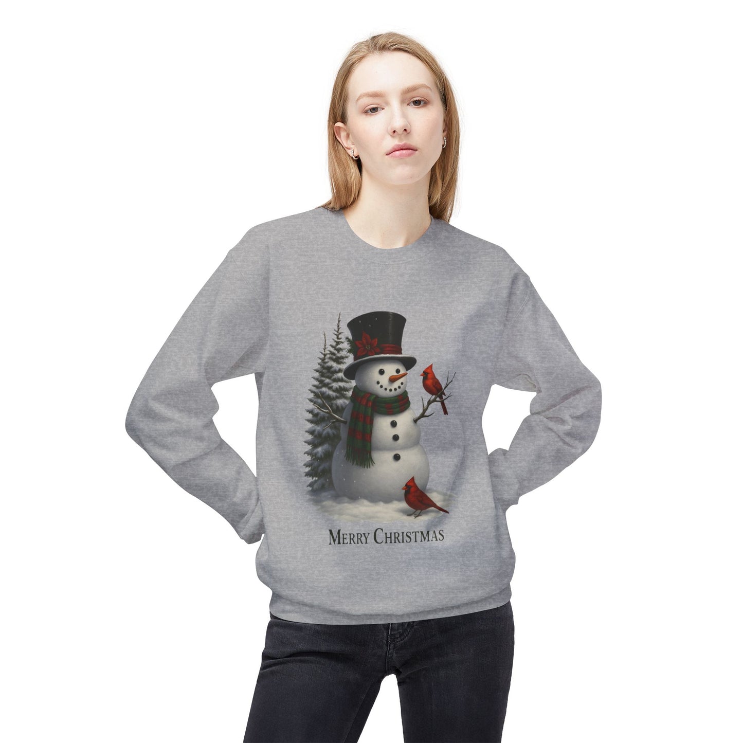 Merry Christmas Snowman Crewneck Sweatshirt