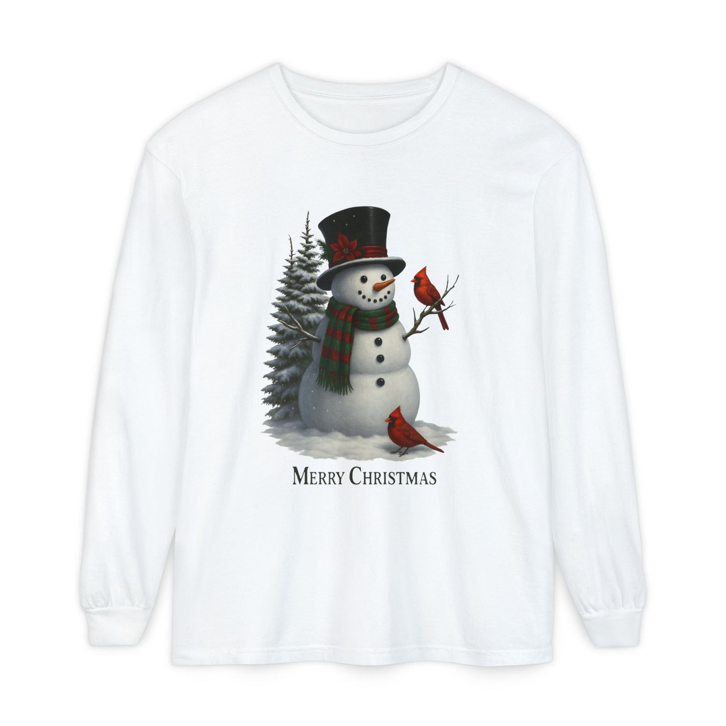 Merry Christmas Snowman Long Sleeve T-Shirt
