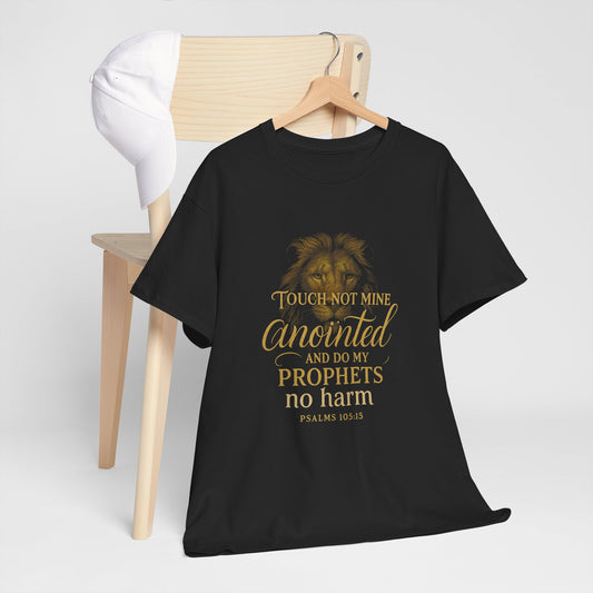 Christian Lion Graphic Tee - Touch Not Mine Prophets