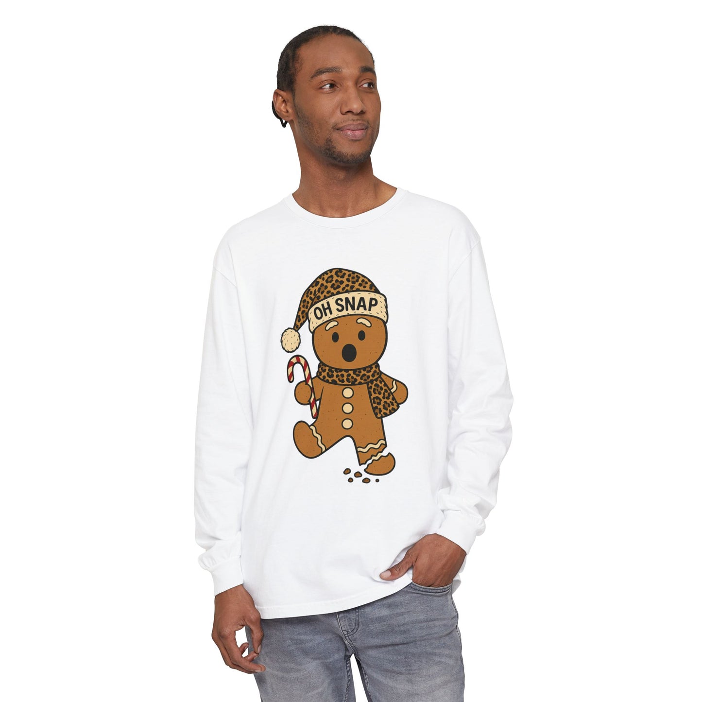 Oh Snap Gingerbread Bear Long Sleeve T-Shirt