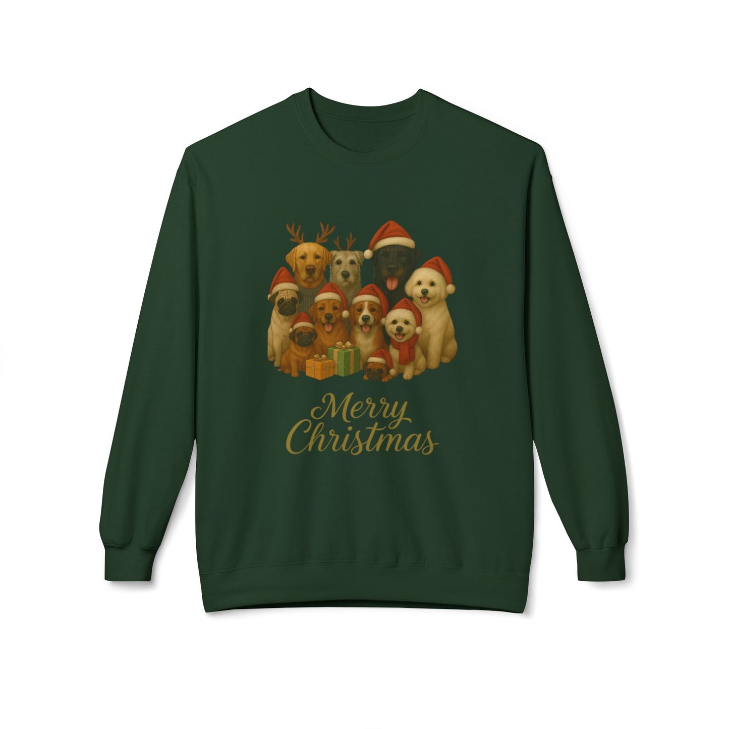 Christmas Dog Sweatshirt - Merry Christmas Crewneck