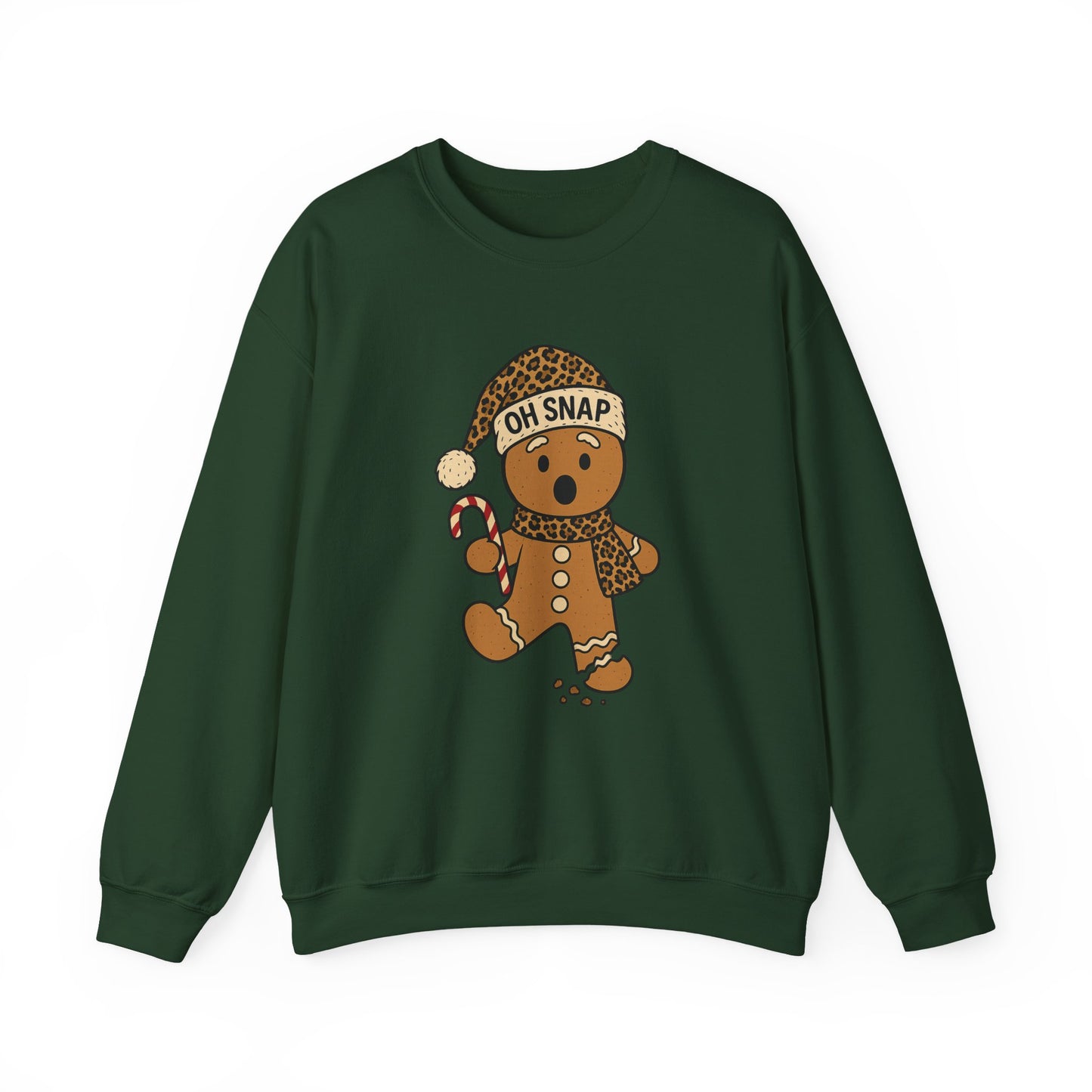 Festive Gingerbread Crewneck Sweatshirt - 'Oh Snap'