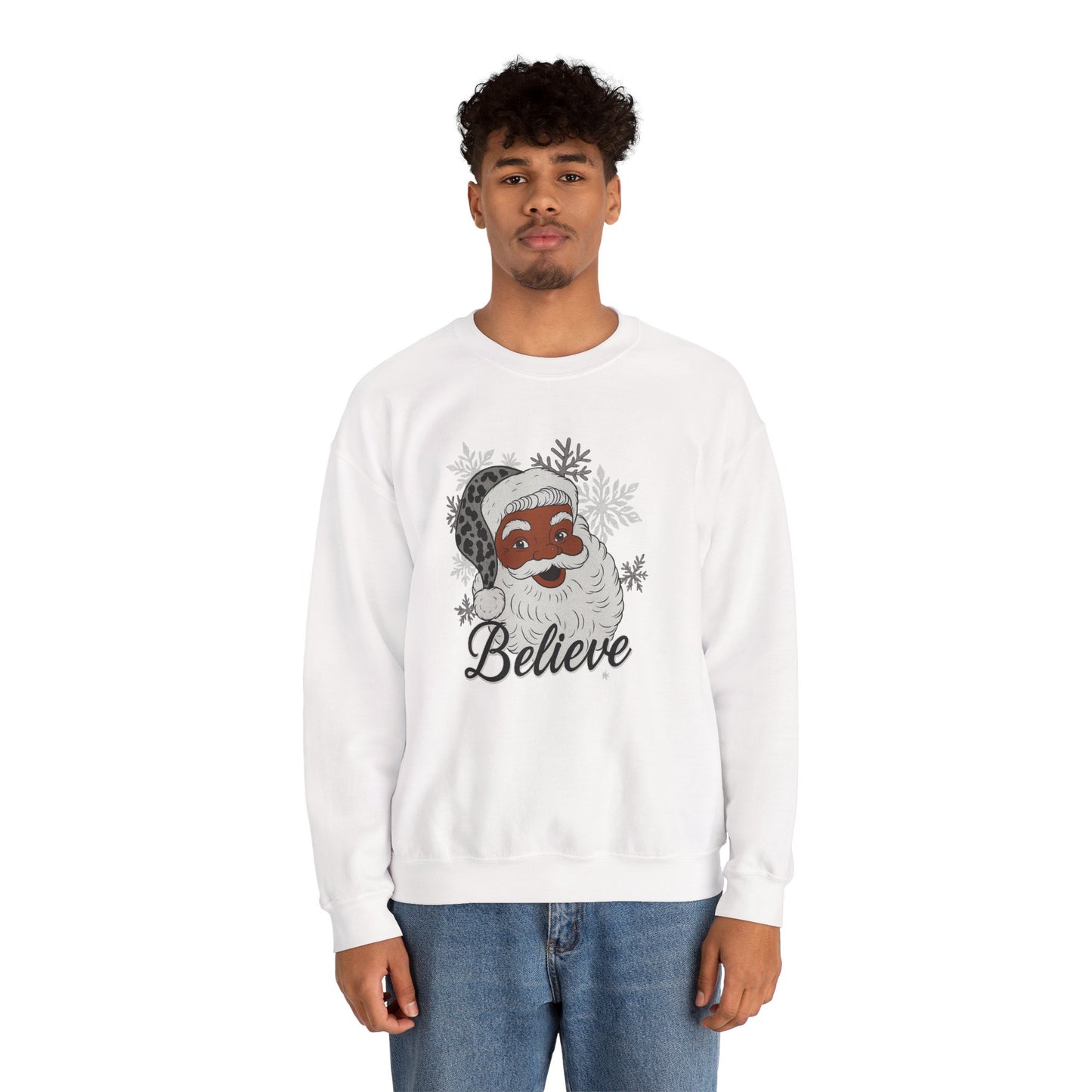 Believe Santa Crewneck Sweatshirt for Cozy Holidays
