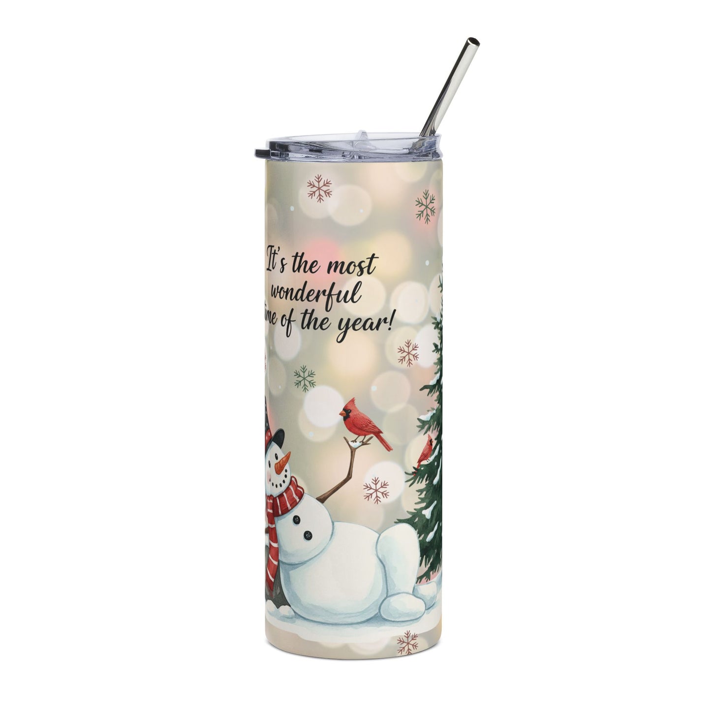 Winter Wonderland Stainless Steel Tumbler - 20oz Christmas Travel Mug