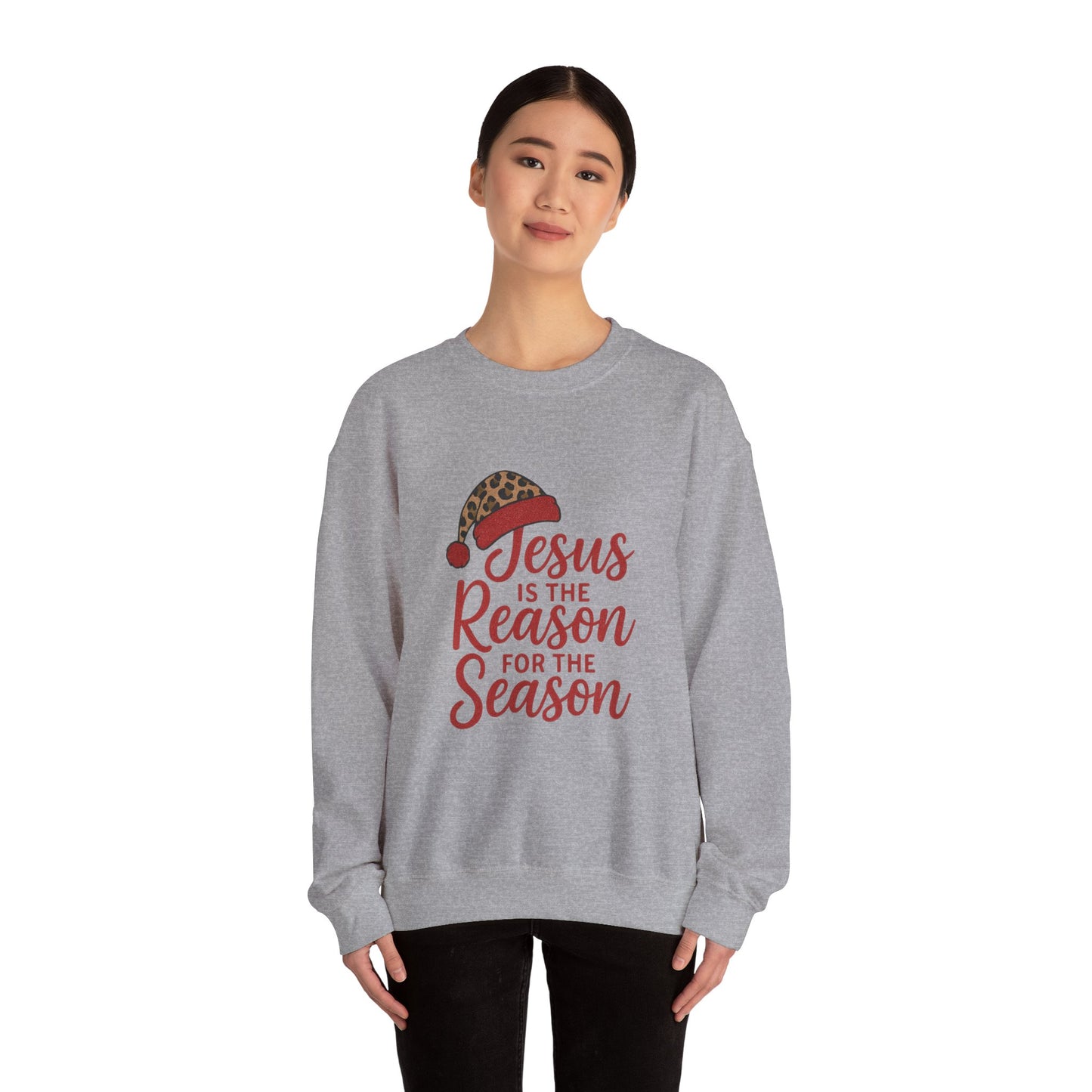 Christmas Sweatshirt, Holiday Apparel, Faith-Inspired Gift, Cozy Crewneck, Jesus is the Reason for the Season