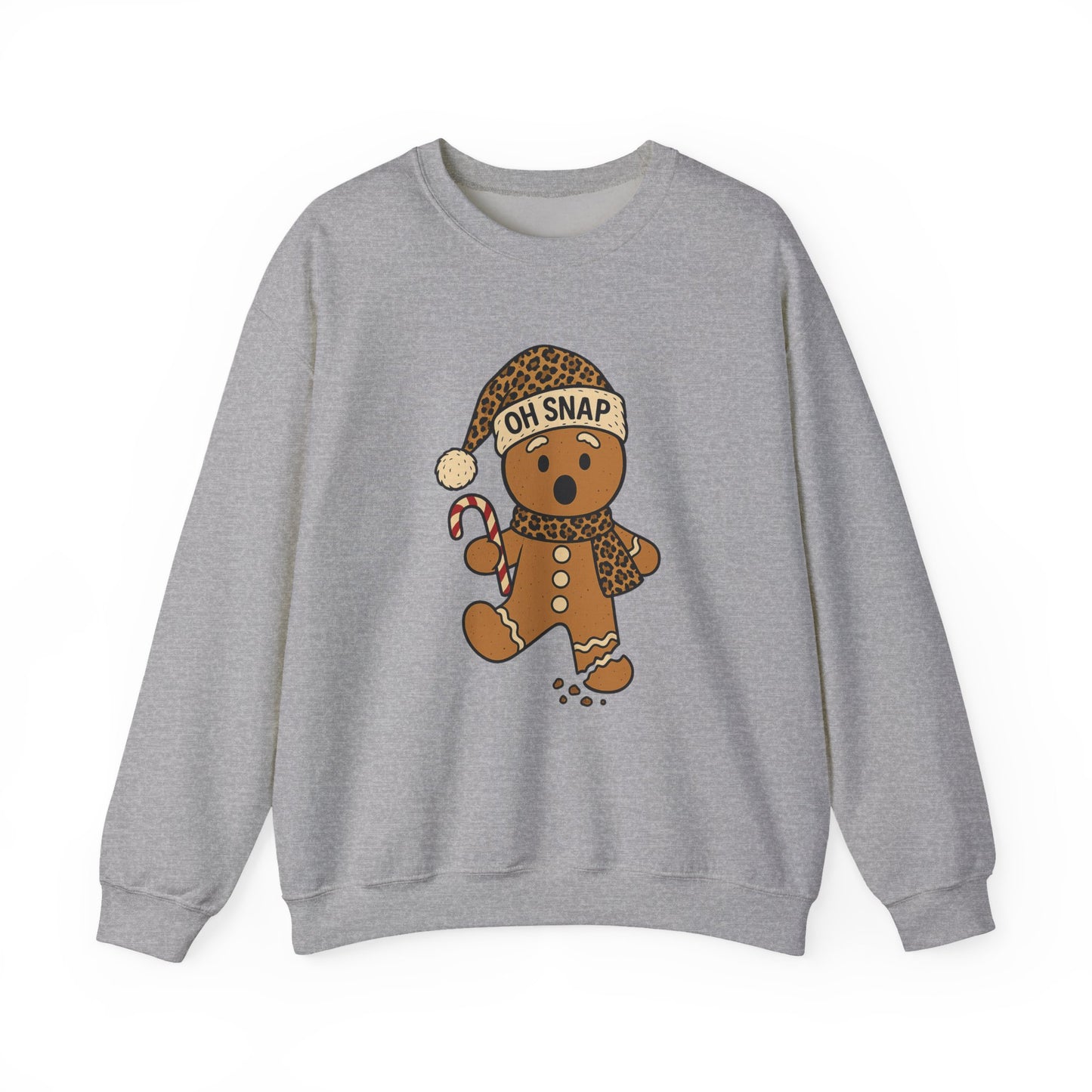 Festive Gingerbread Crewneck Sweatshirt - 'Oh Snap'
