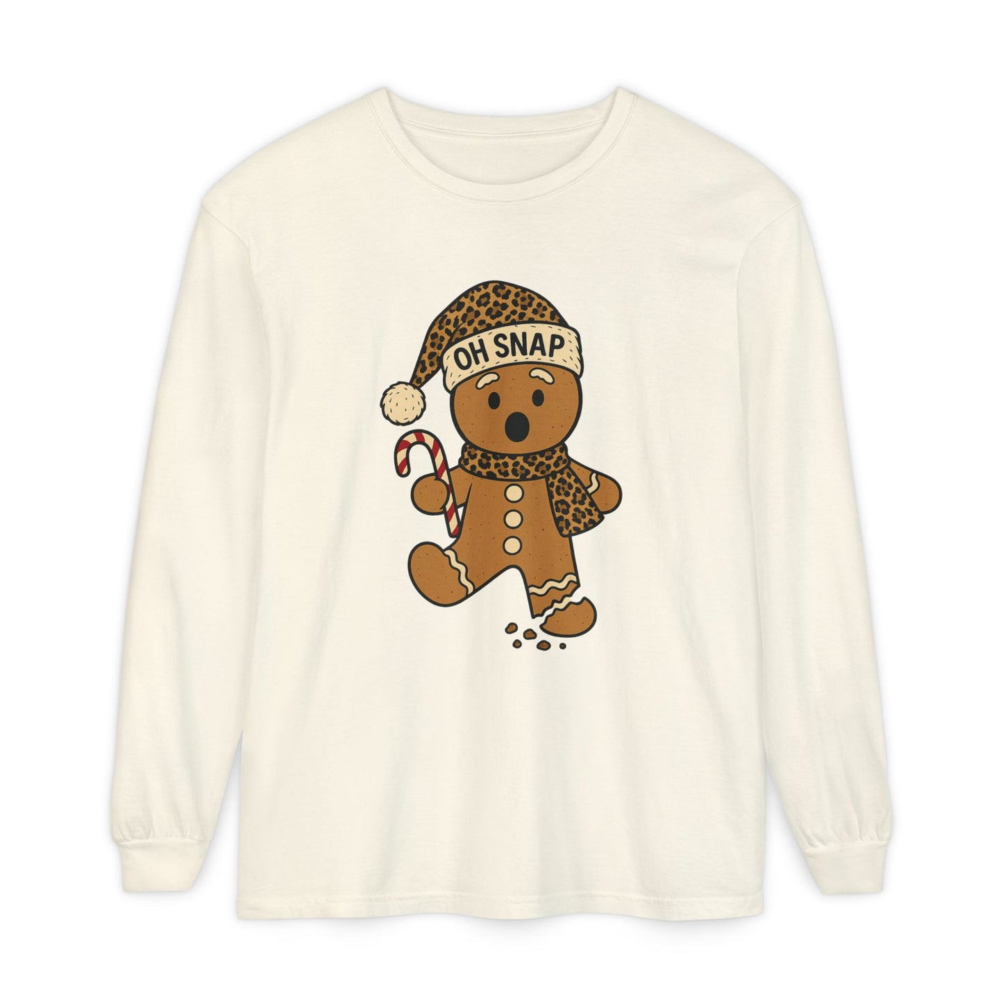 Oh Snap Gingerbread Bear Long Sleeve T-Shirt