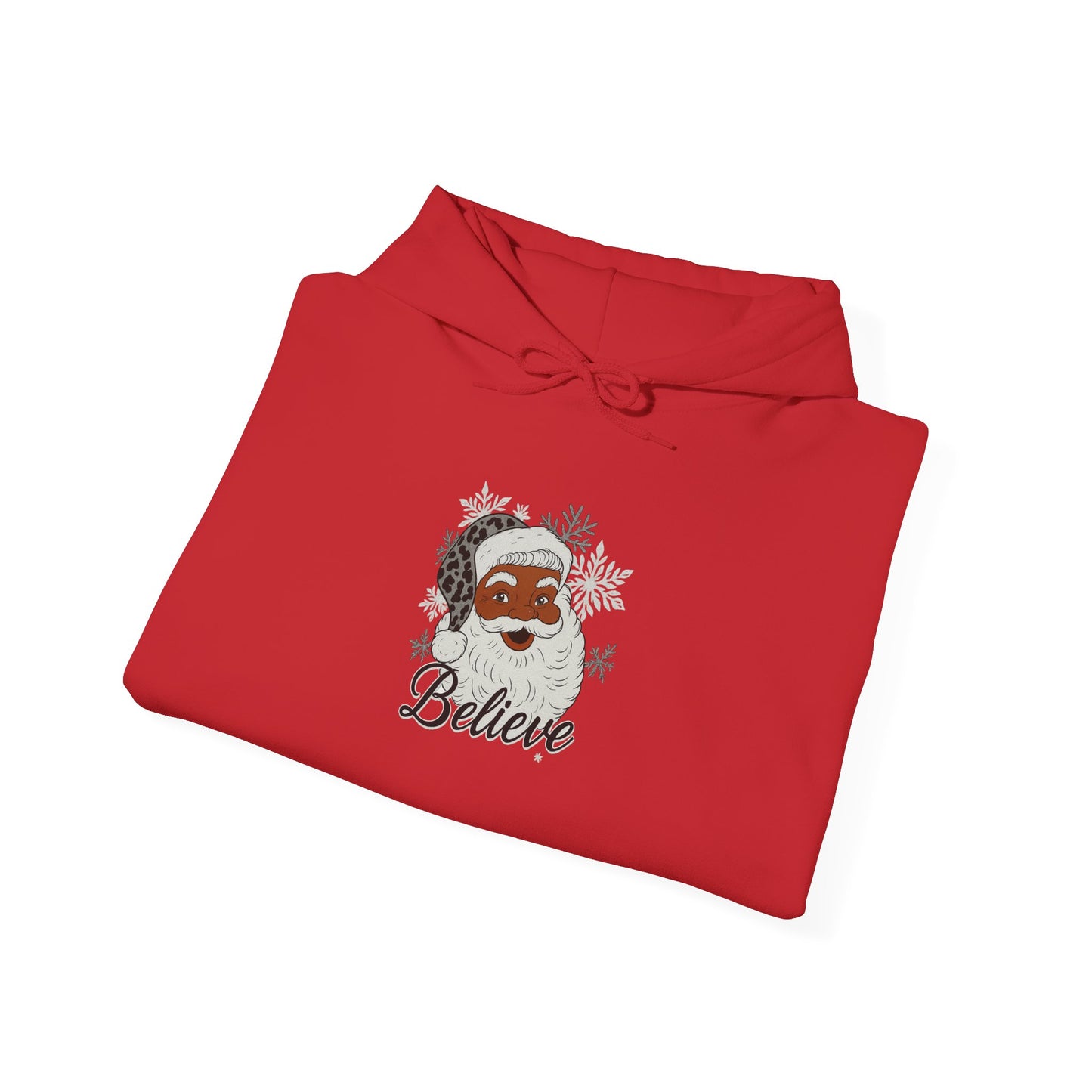 Festive Santa 'Believe' Hooded Sweatshirt