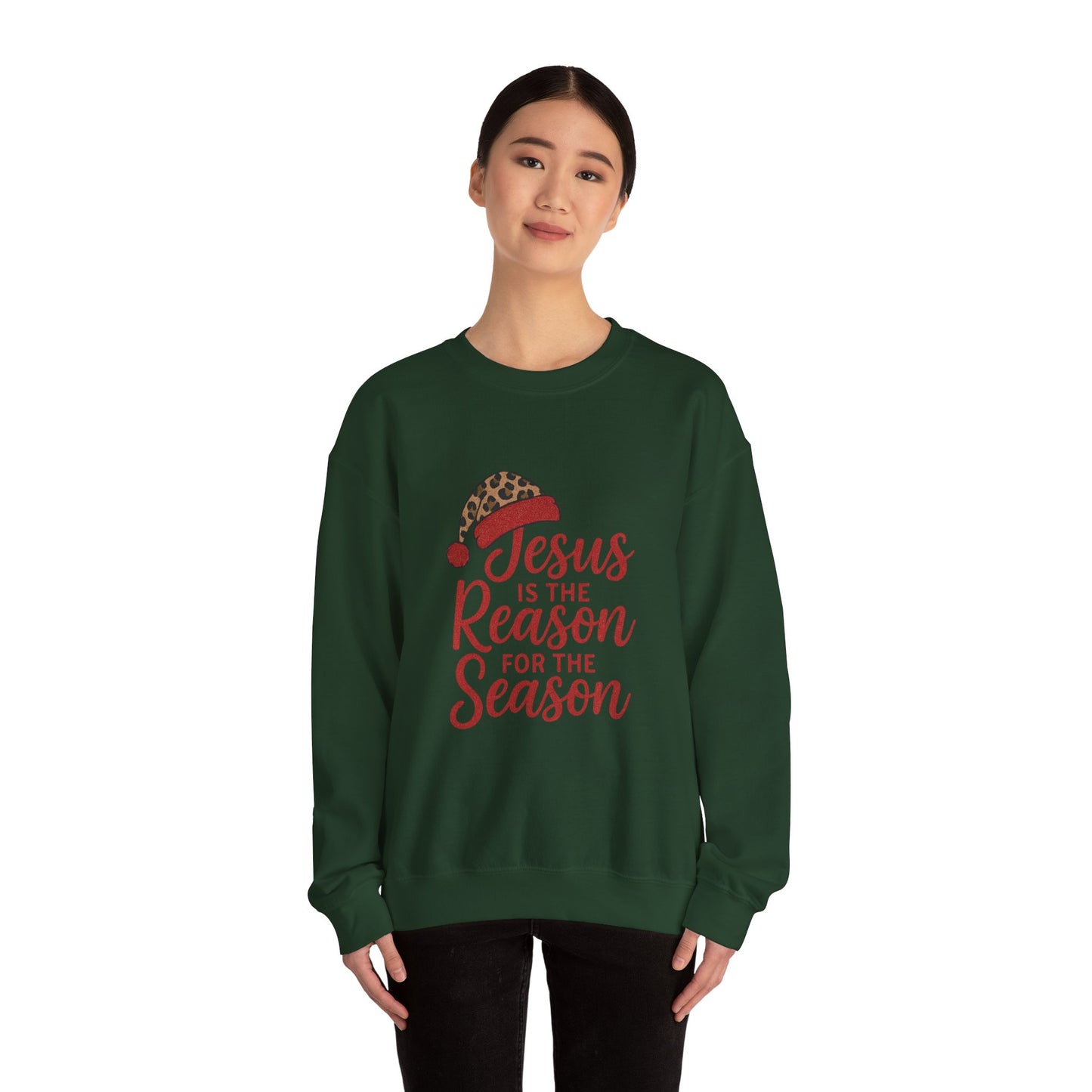 Christmas Sweatshirt, Holiday Apparel, Faith-Inspired Gift, Cozy Crewneck, Jesus is the Reason for the Season