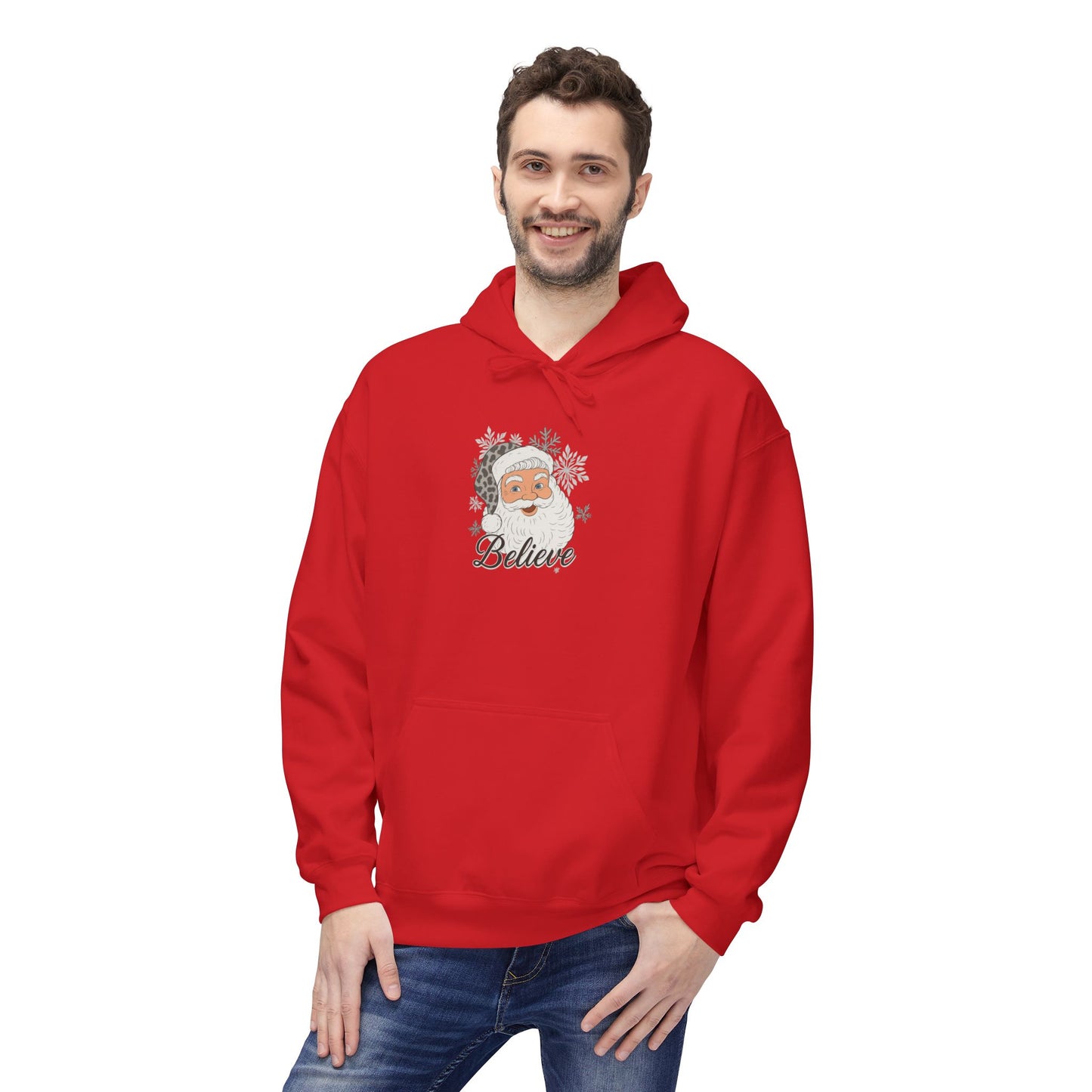 Believe Santa Hoodie - Unisex Midweight Softstyle Fleece