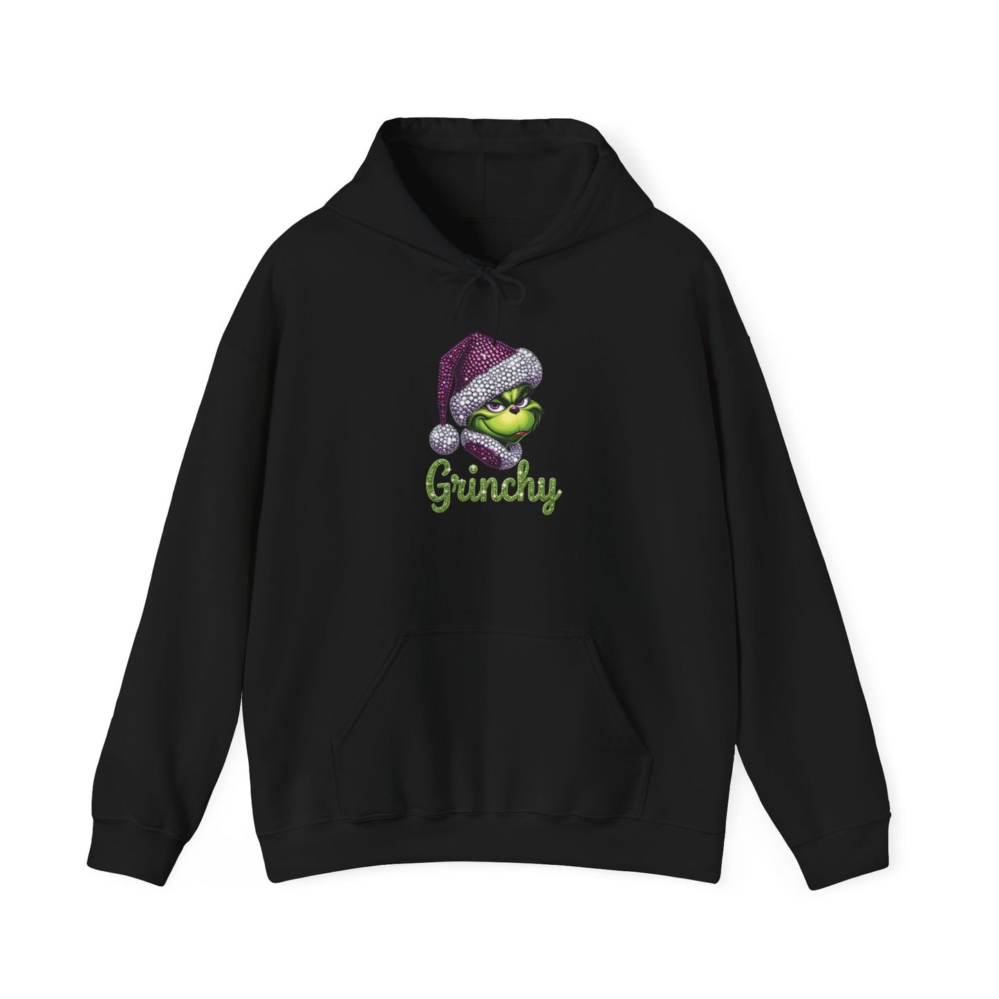 Grinchy Holiday Hoodie — Grinch Face Christmas Pullover