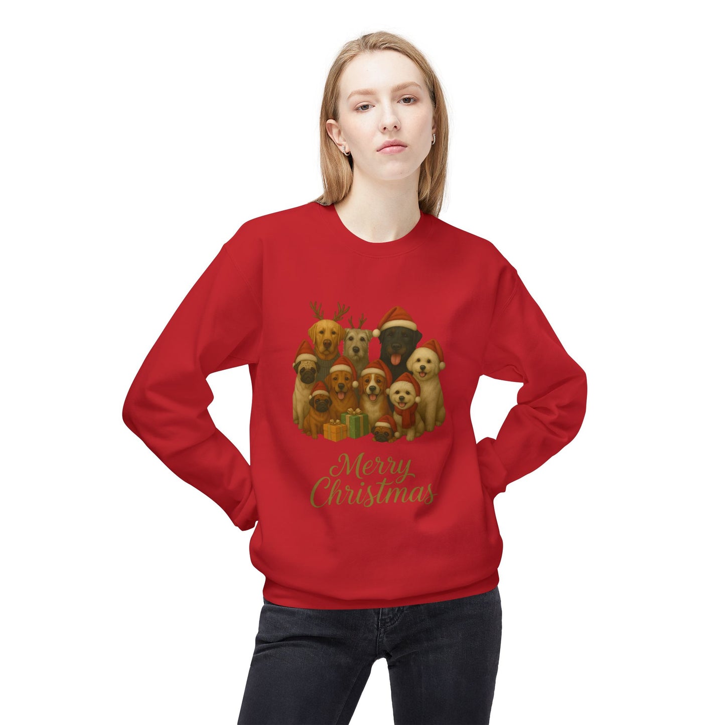 Christmas Dog Sweatshirt - Merry Christmas Crewneck