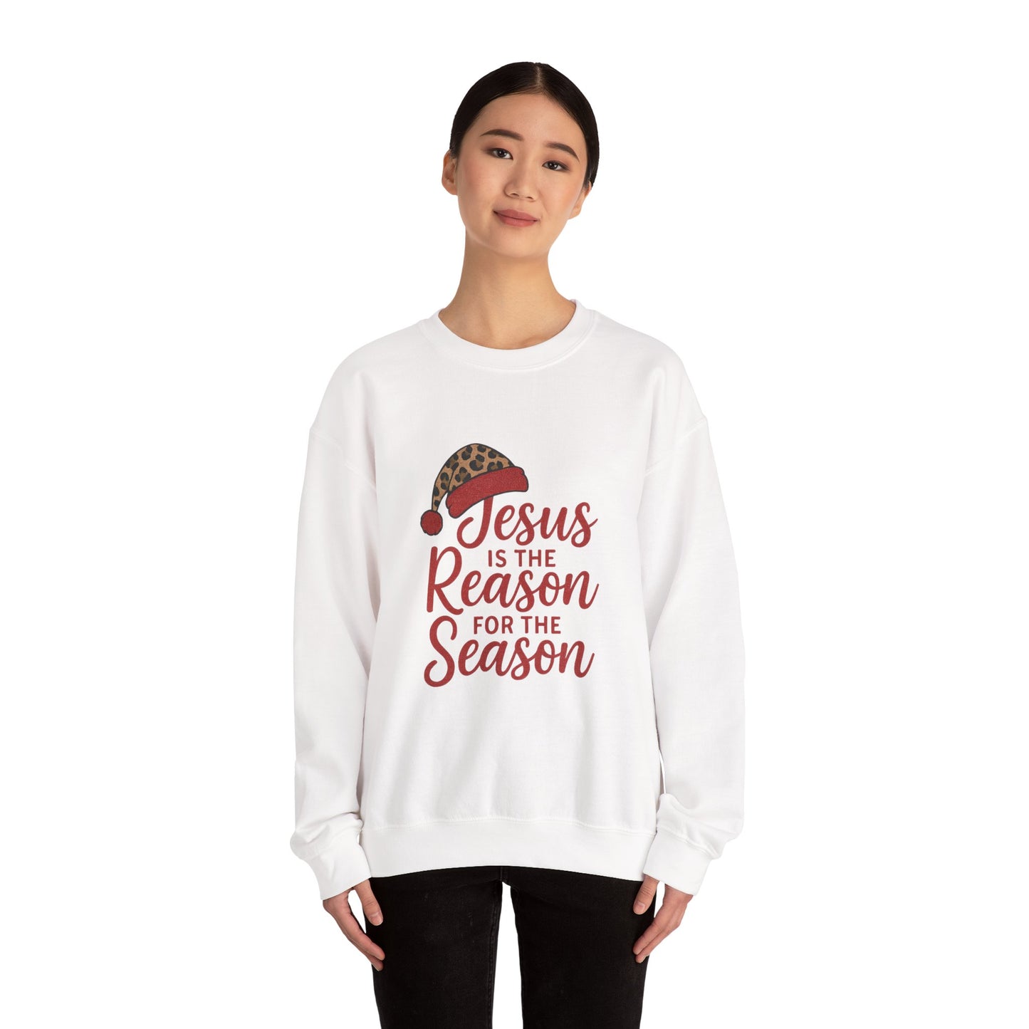 Christmas Sweatshirt, Holiday Apparel, Faith-Inspired Gift, Cozy Crewneck, Jesus is the Reason for the Season