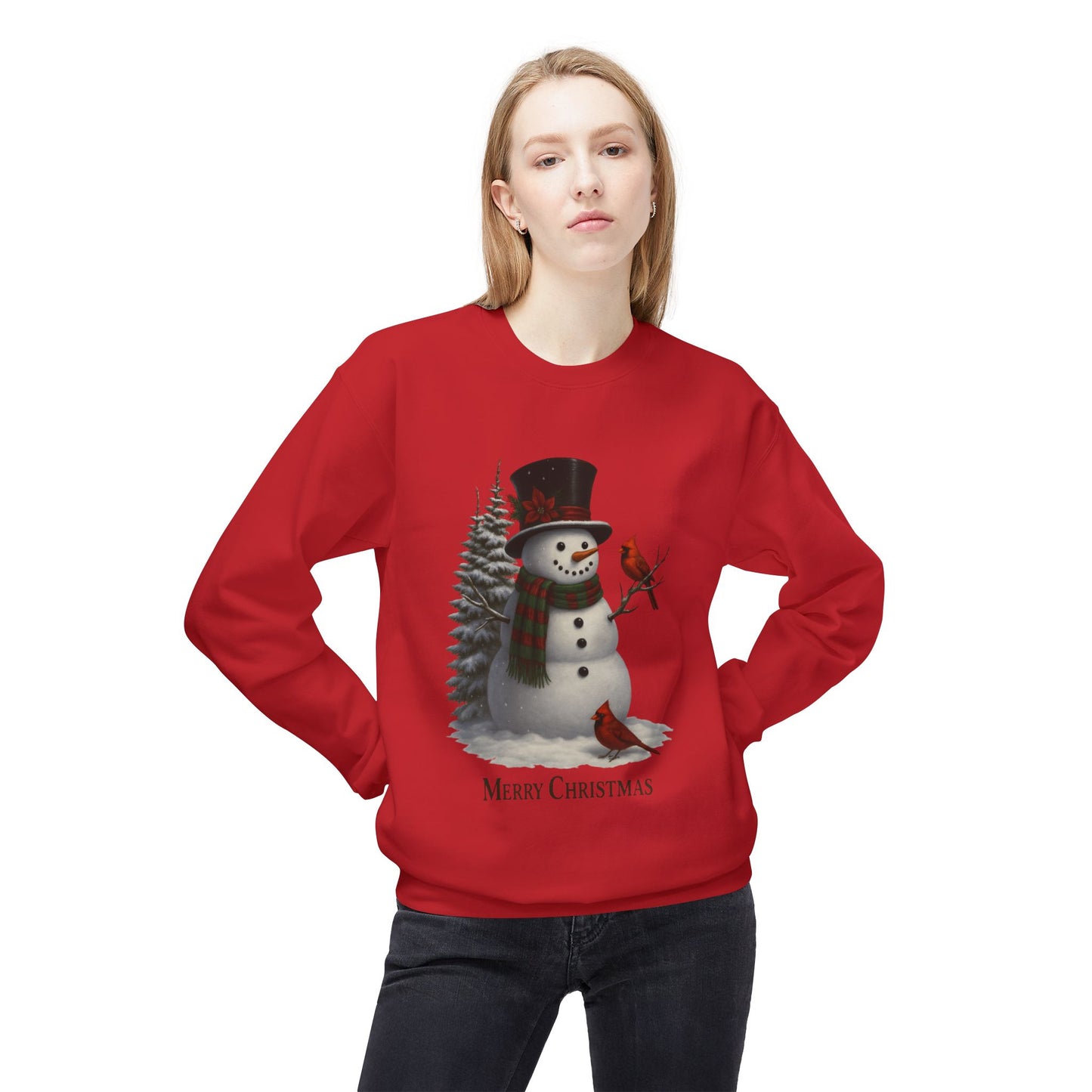 Merry Christmas Snowman Crewneck Sweatshirt