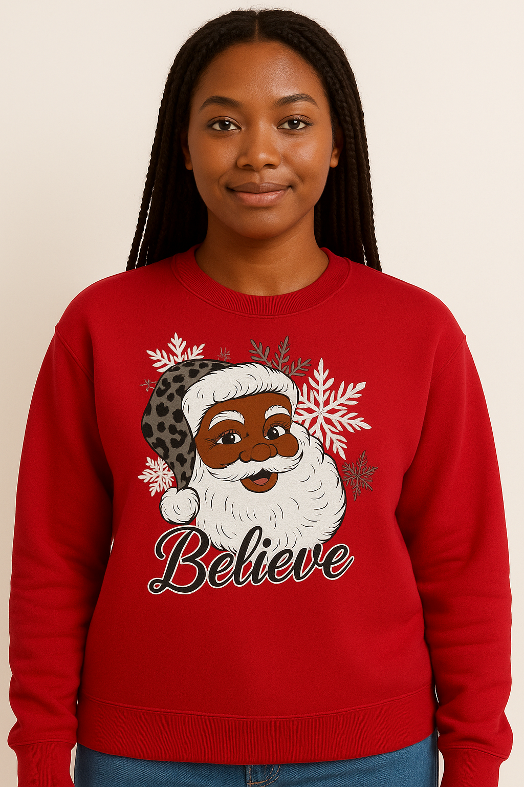 Believe Santa Crewneck Sweatshirt for Cozy Holidays