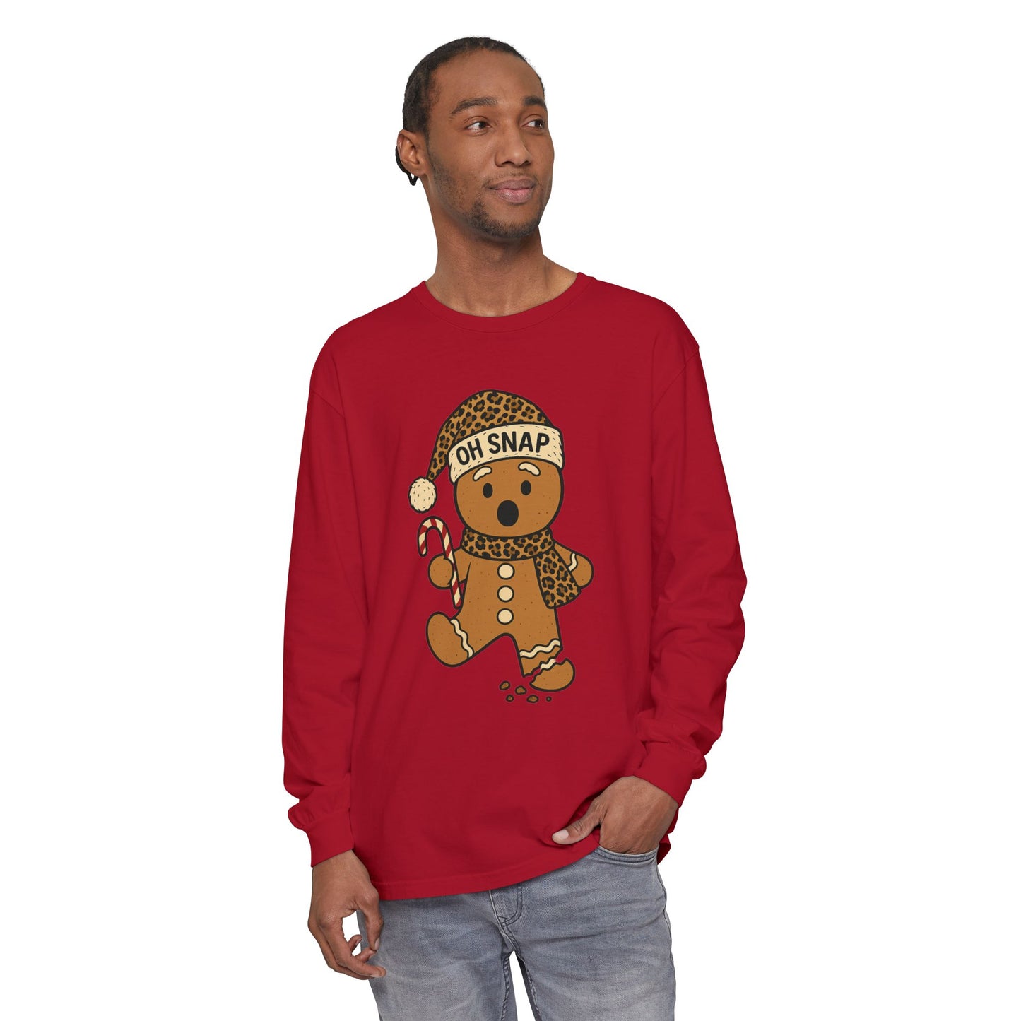 Oh Snap Gingerbread Bear Long Sleeve T-Shirt
