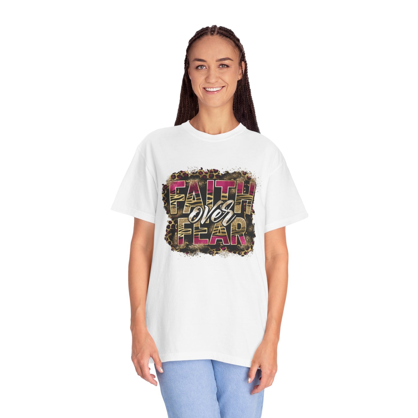 Faith Over Fear Unisex Garment-Dyed T-Shirt
