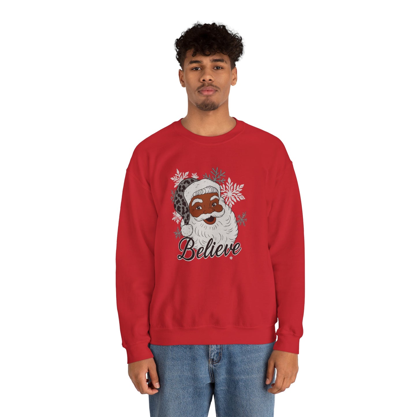 Believe Santa Crewneck Sweatshirt for Cozy Holidays