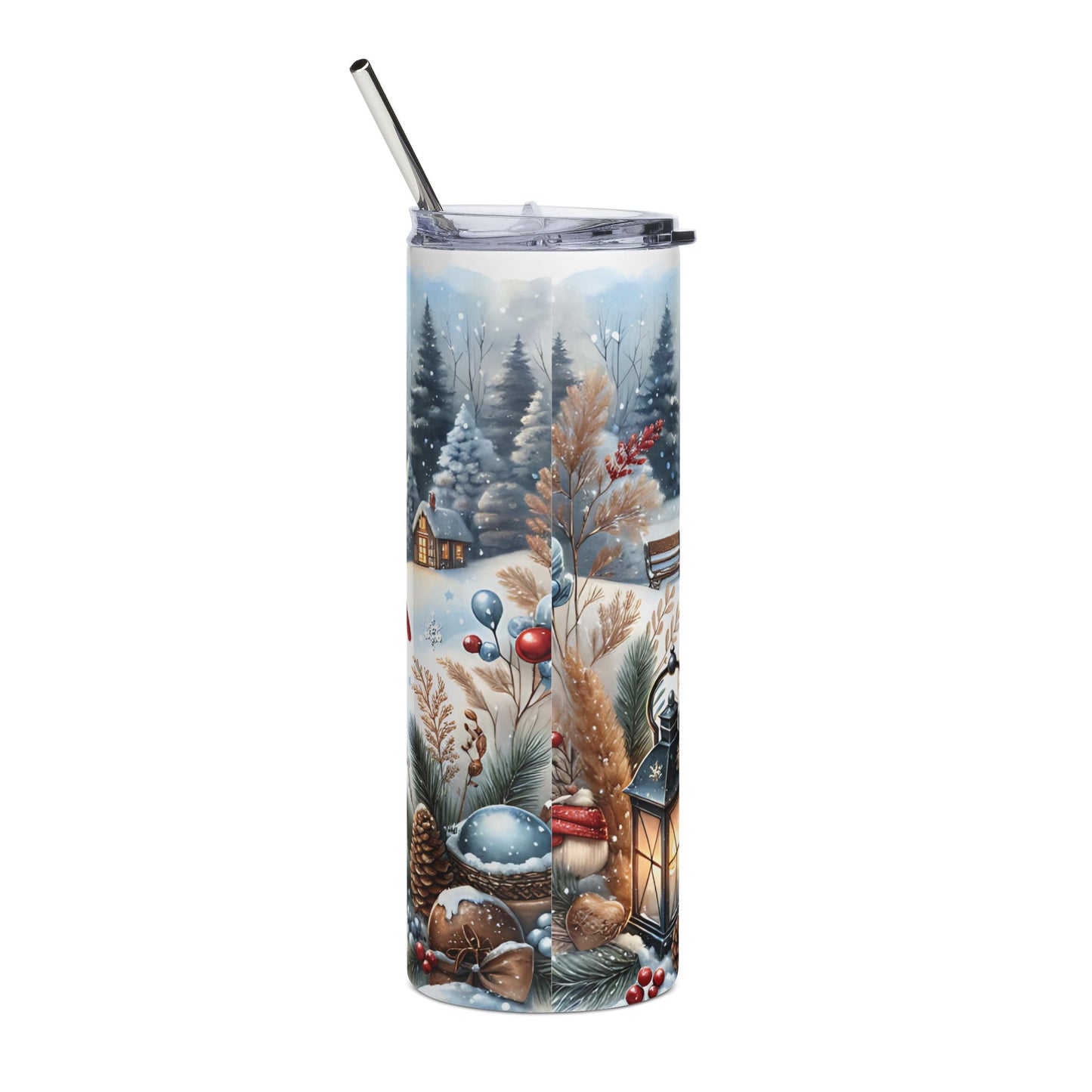 Christmas Snowman 20oz Stainless Tumbler — Believe in the Magic of Christmas