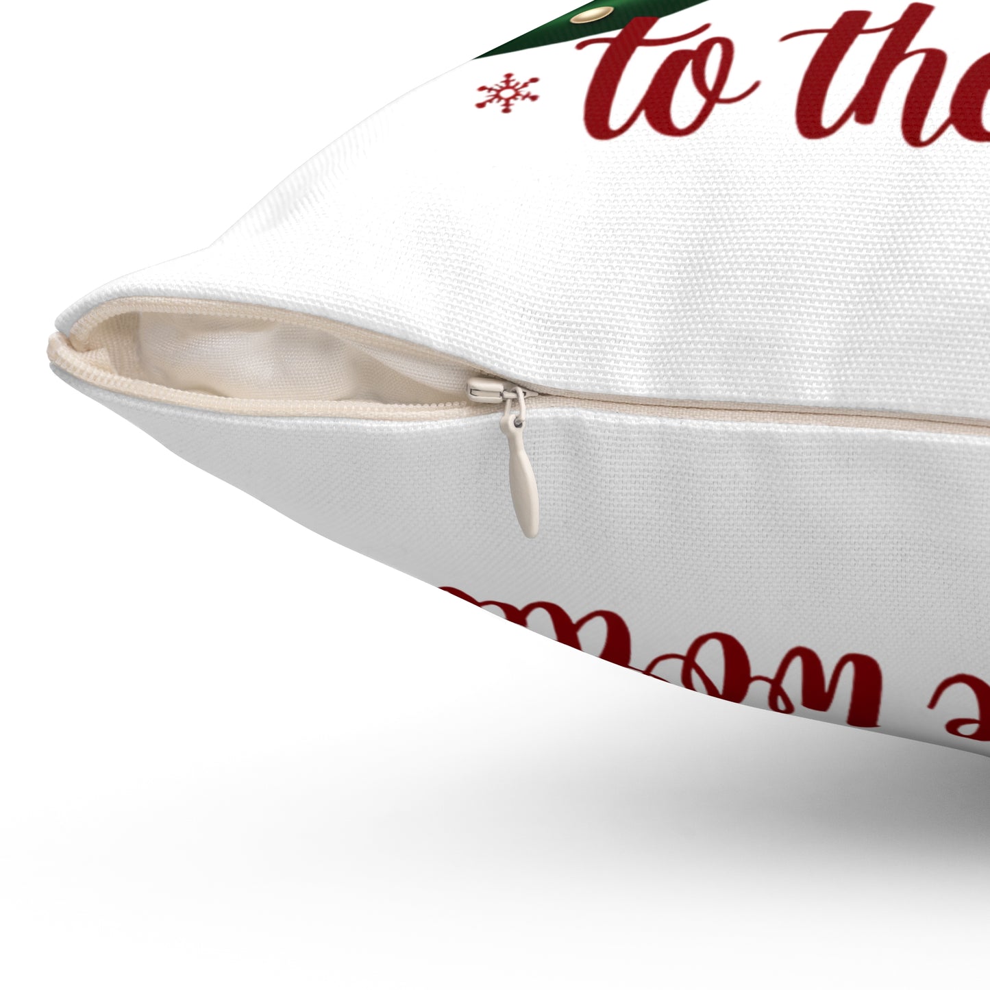 Joy to the World Christmas Pillow — Festive Holiday Decorative Throw Pillow