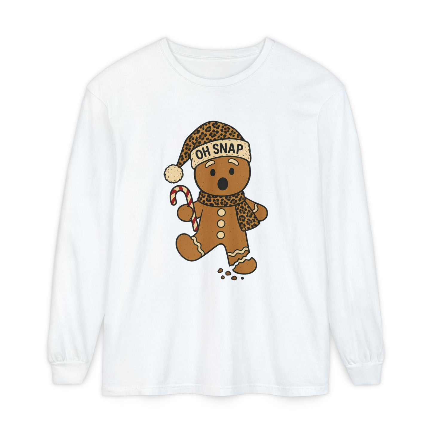 Oh Snap Gingerbread Bear Long Sleeve T-Shirt