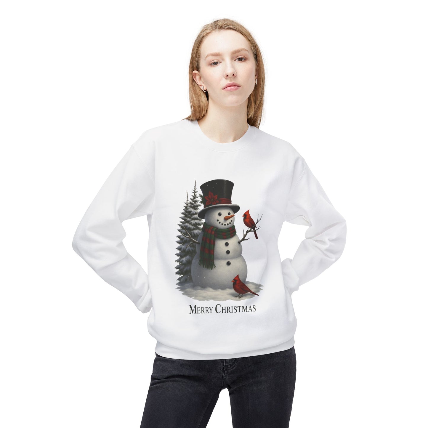 Merry Christmas Snowman Crewneck Sweatshirt