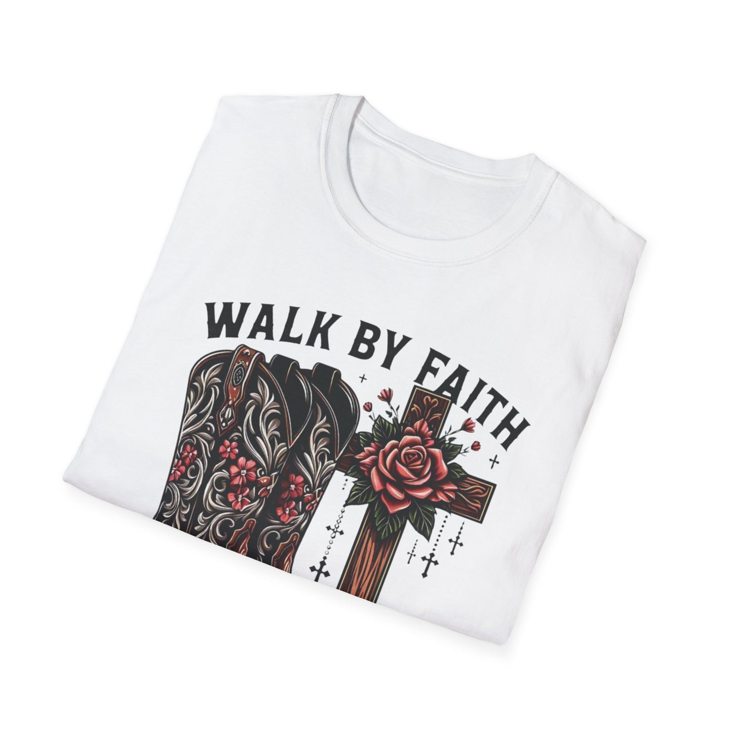 Walk by Faith Graphic T-Shirt - Unisex Softstyle Tee