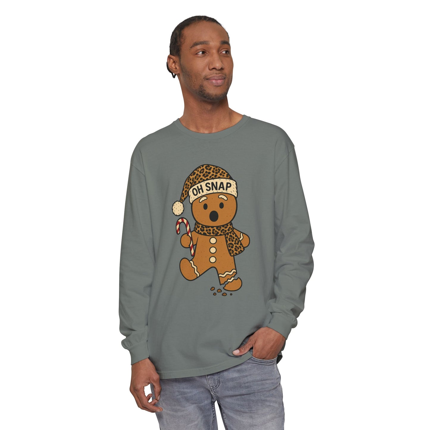 Oh Snap Gingerbread Bear Long Sleeve T-Shirt