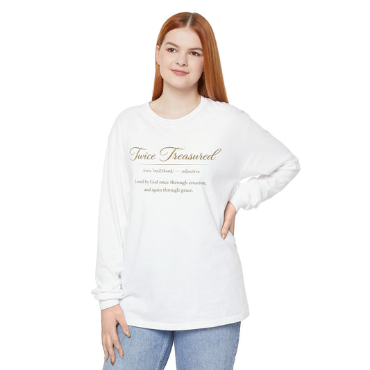 Twice Treasured Long Sleeve Tee — Inspirational Christian Shirt