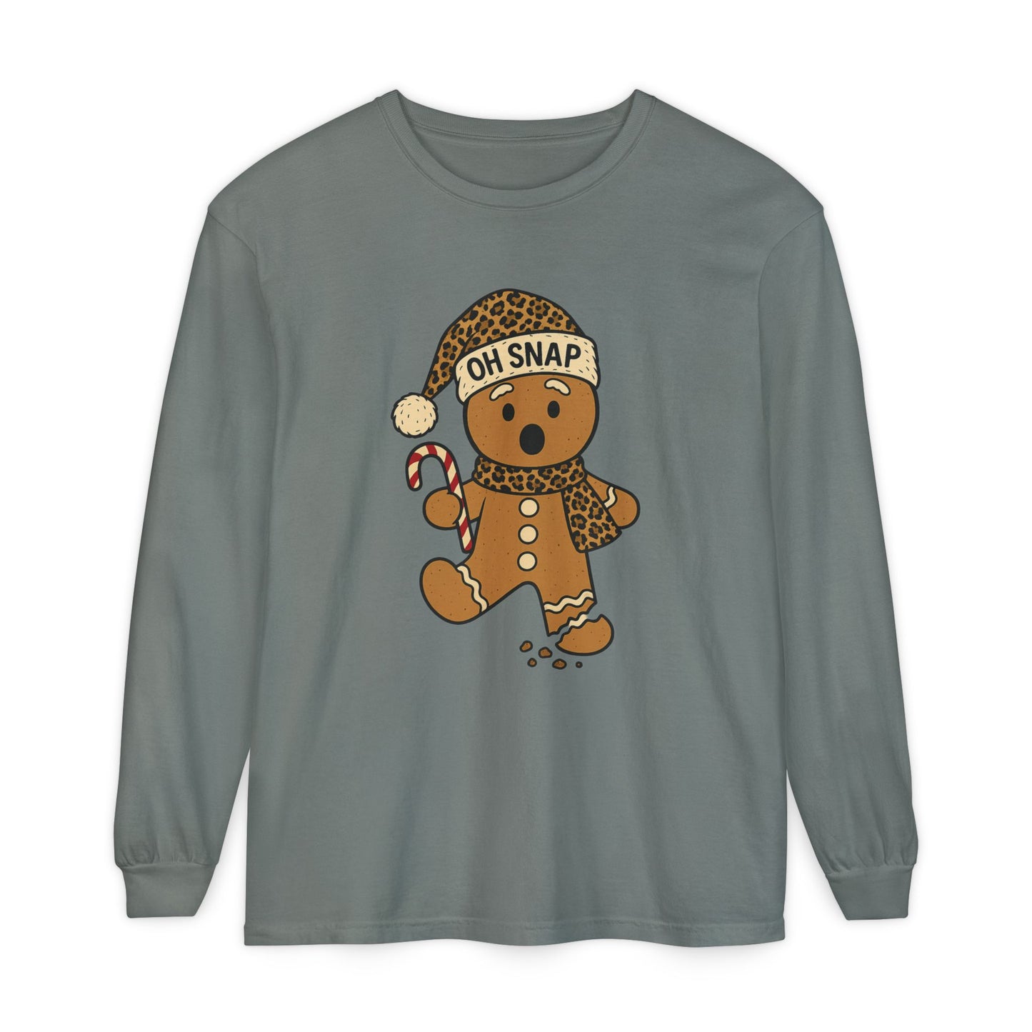 Oh Snap Gingerbread Bear Long Sleeve T-Shirt
