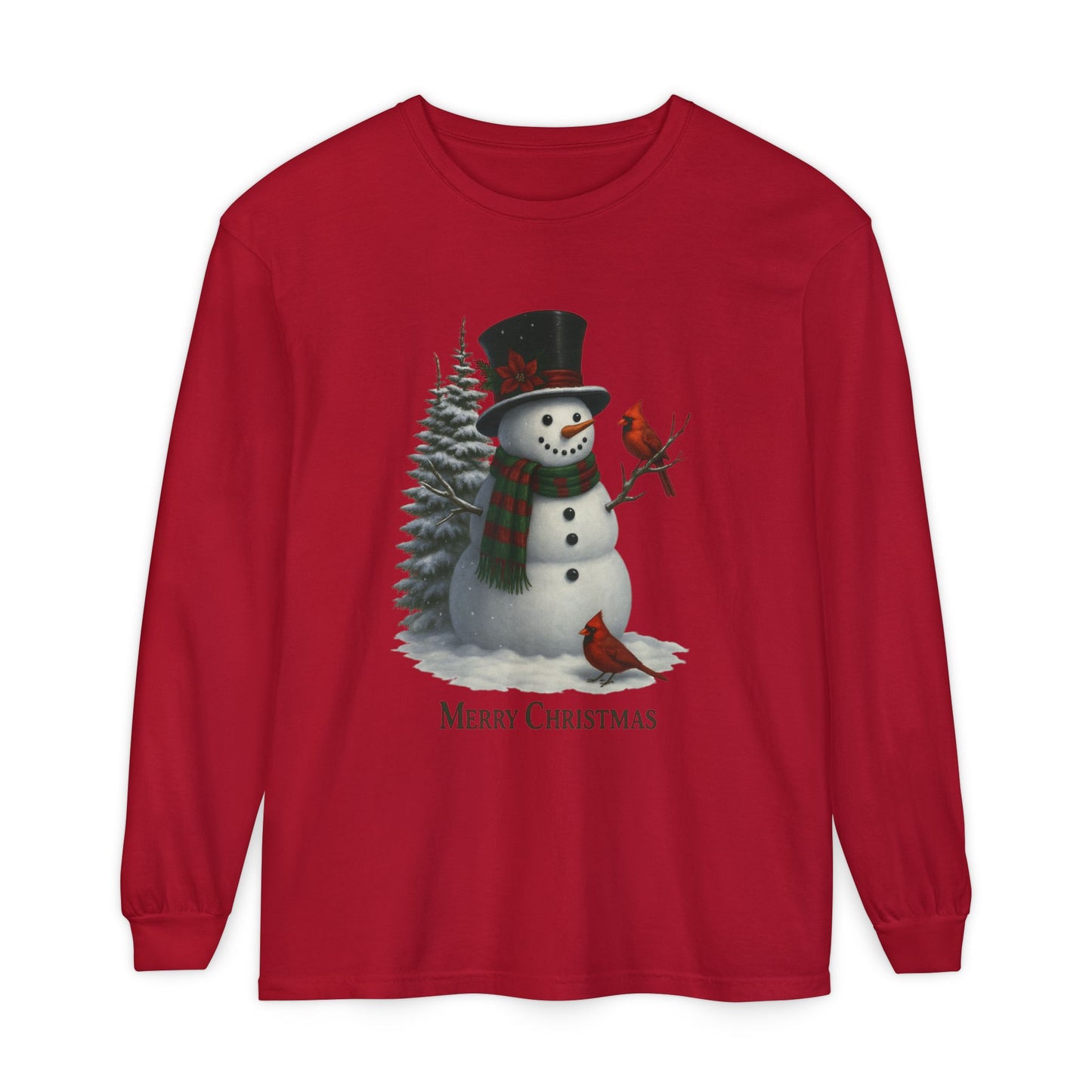 Merry Christmas Snowman Long Sleeve T-Shirt