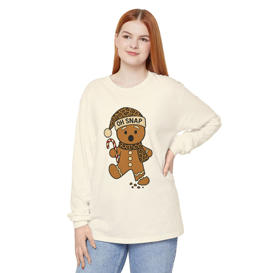 Oh Snap Gingerbread Bear Long Sleeve T-Shirt
