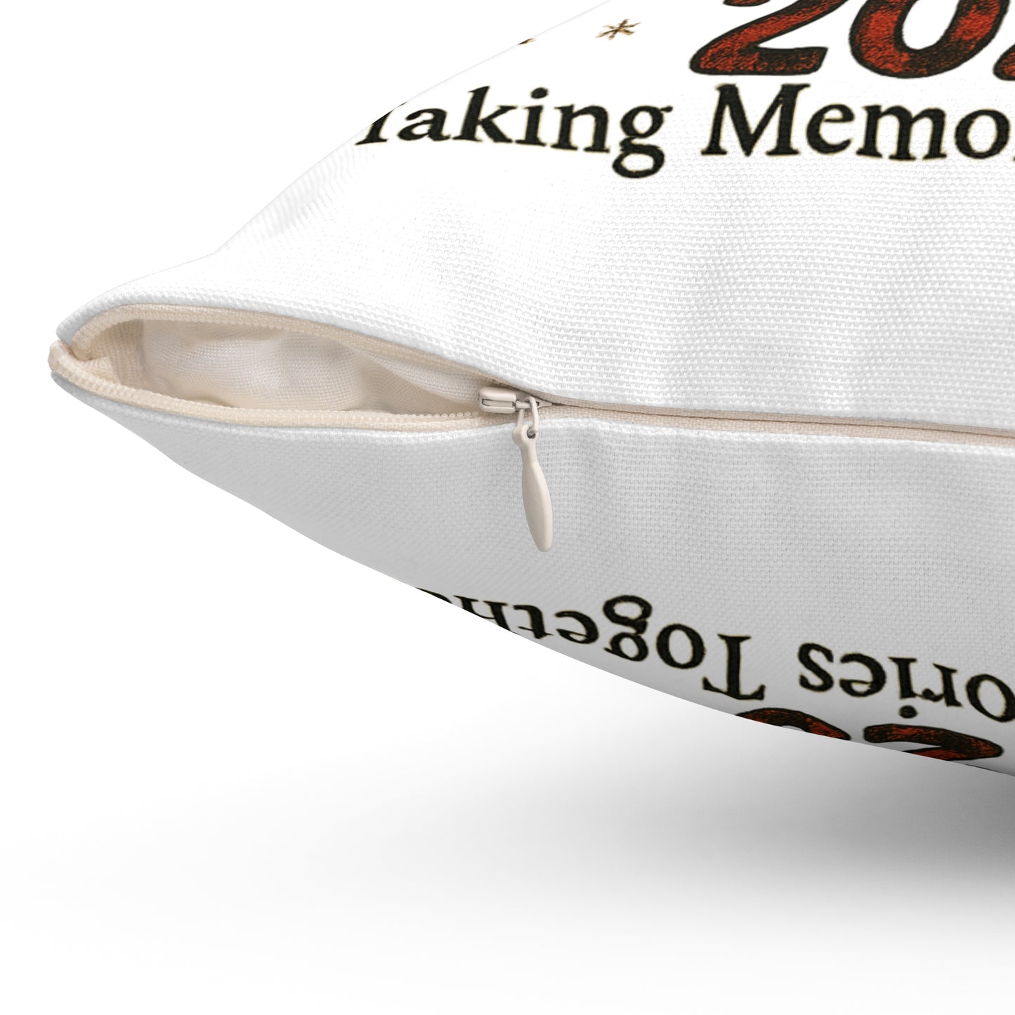 Family Christmas 2025 Square Pillow – Plaid & Leopard Tree Holiday Decor