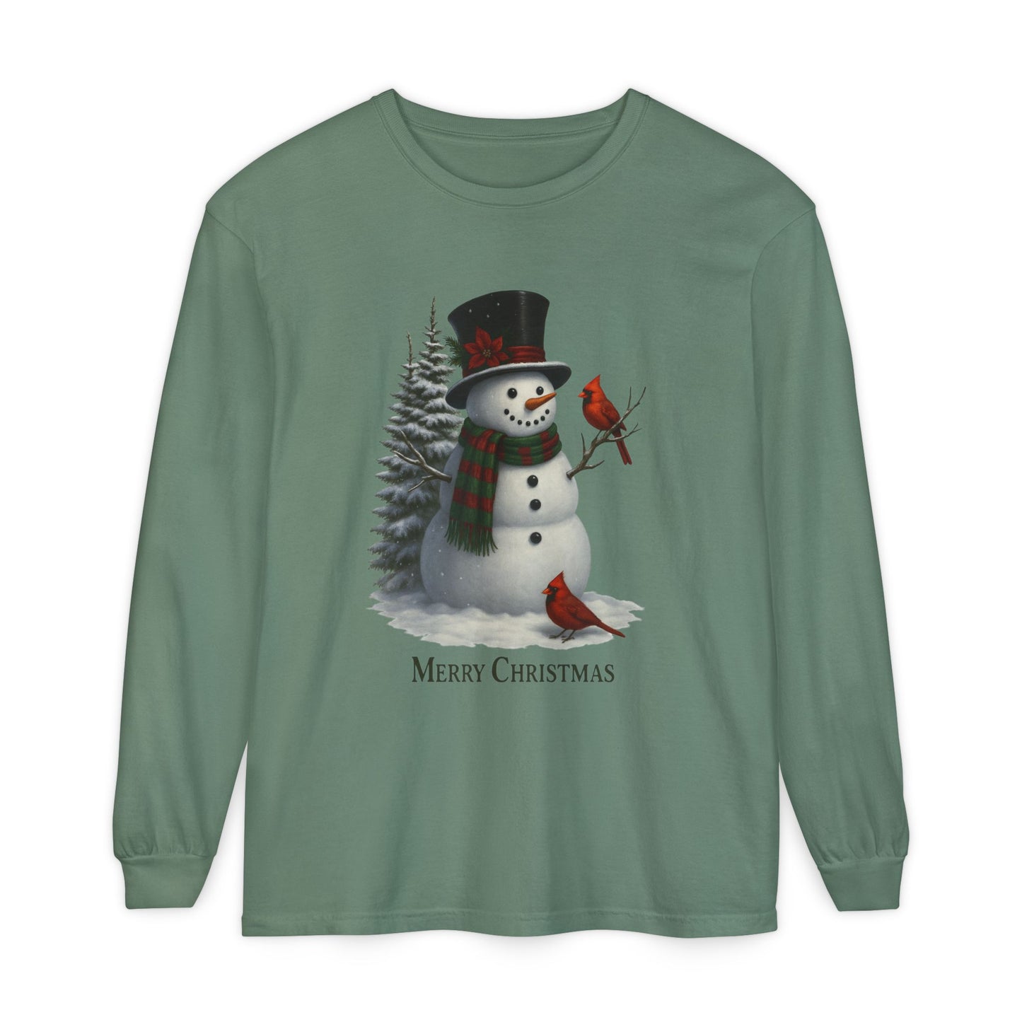 Merry Christmas Snowman Long Sleeve T-Shirt