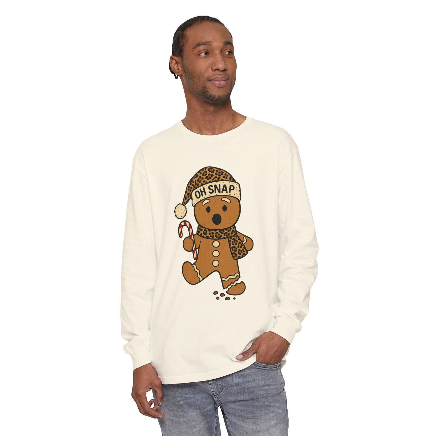 Oh Snap Gingerbread Bear Long Sleeve T-Shirt