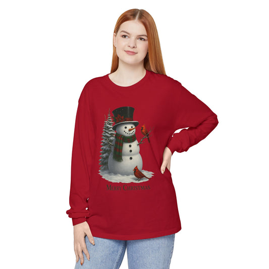 Merry Christmas Snowman Long Sleeve T-Shirt